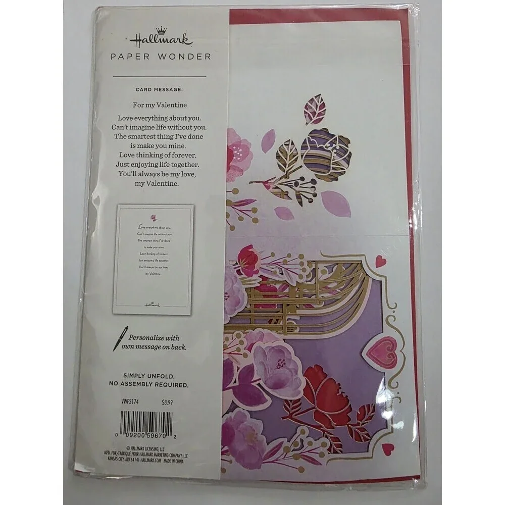 Hallmark Paper Wonder Pop Up Cards Valentine's Lot